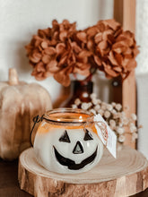 Load image into Gallery viewer, Jack O Lantern Pumpkin Soy Candle