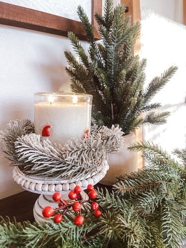 Santa Hat Bubble Glass Soy Candle