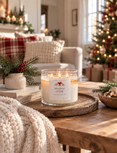 Load image into Gallery viewer, 3 Wick Soy Candle - Christmas Scents