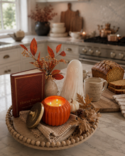 Load image into Gallery viewer, Limited Edition Heirloom Pumpkin Candle - Haunted Orange