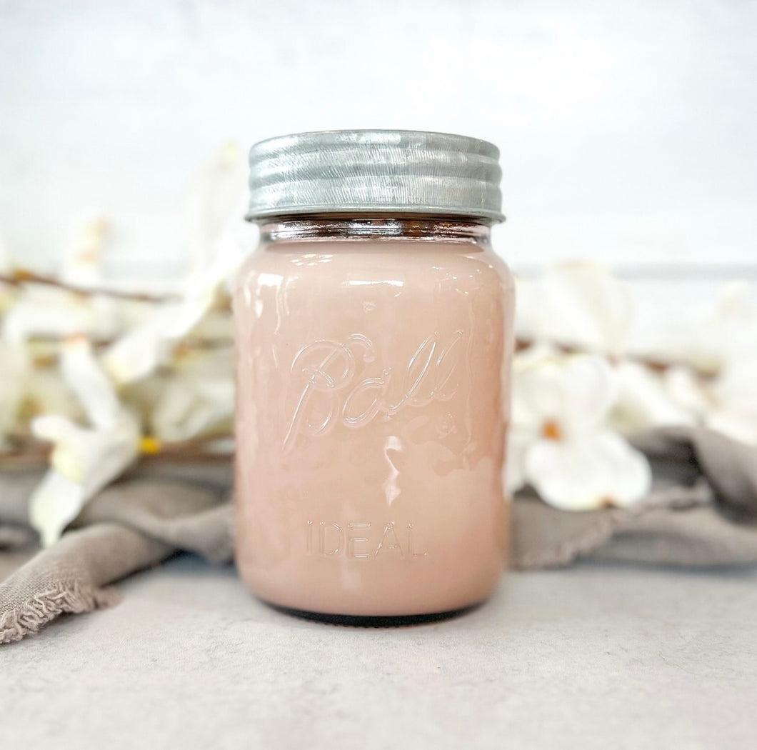 Pink Mason Jar Soy Candle