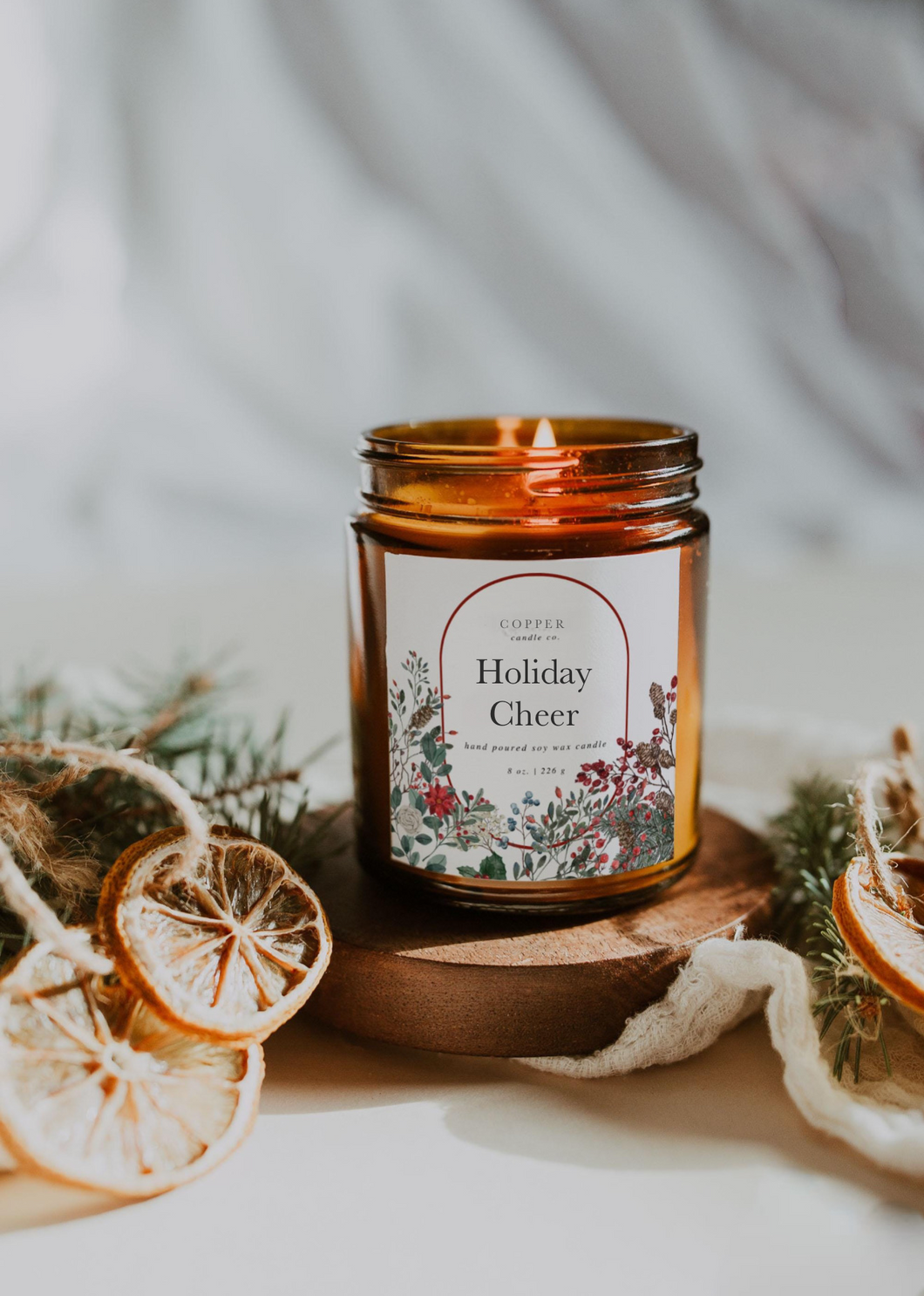 Single Wick Christmas Candle