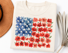 Load image into Gallery viewer, Floral Freedom Comfort Colors Tee Shirt