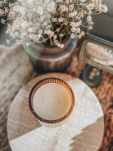 Load image into Gallery viewer, Amber Glass Soy Candle - Fall Scents